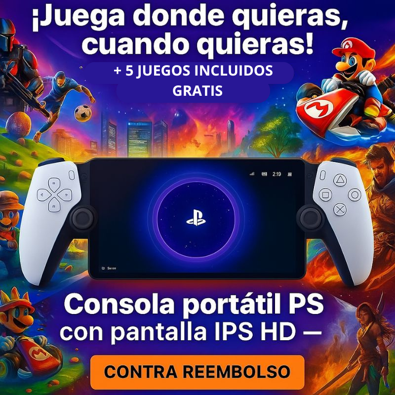 CONSOLA DE JUEGOS PORTÁTIL PLAYSTATION® PANTALLA IPS HD SSD 2TB + 5 JUEGOS INCLUIDOS - PROMOCION CIERRE DE LA TIENDA