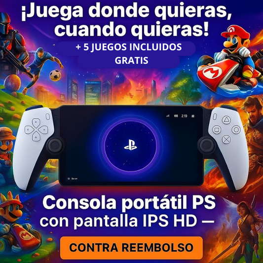 CONSOLA DE JUEGOS PORTÁTIL PLAYSTATION® PANTALLA IPS HD SSD 2TB + 5 JUEGOS INCLUIDOS - PROMOCION CIERRE DE LA TIENDA